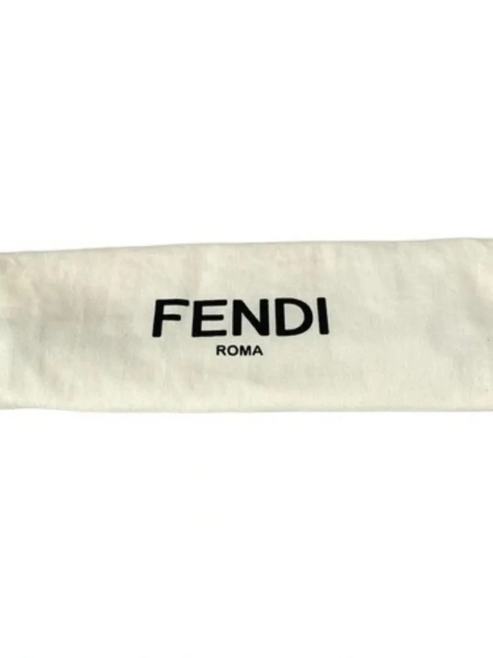 FENDI Slim Clutch 7VA510 Dark yellow Black Leather Shoulder Bag